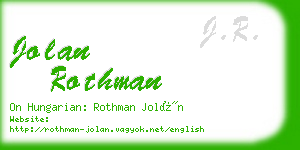 jolan rothman business card